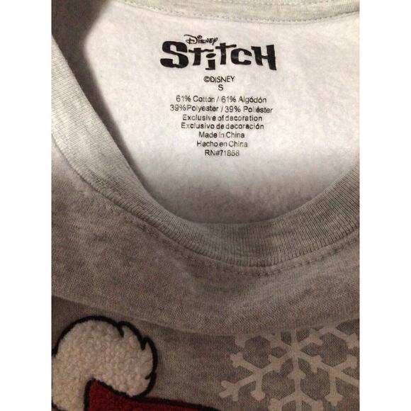 Disney Lilo & Stitch Christmas Women's Sweater Gray Cute Funny Gray Small - Picture 6 of 6